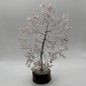 Decorative Rose Quartz Gemstone Tree - Pink Crystal Home Art